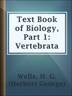 cover image of Text Book of Biology, Part 1: Vertebrata
